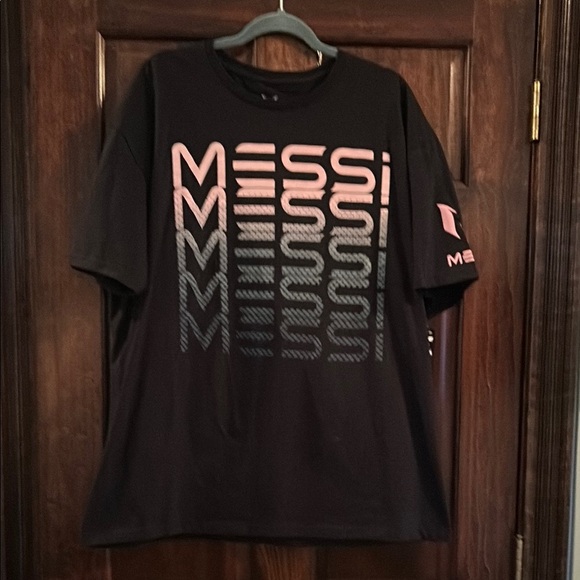 messi Other - Black and Pink Messi Graphic T-Shirt